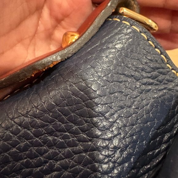 Dooney & Bourke Dark Blue and Brown Satchel preloved - Picture 14 of 15